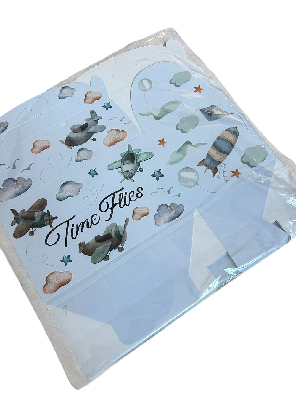 NEW Time Flies Party Favor Boxes Airplane Pilot Travel Adventure Theme Birthday!